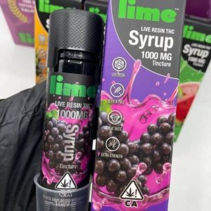 LIME live resin THC syrups