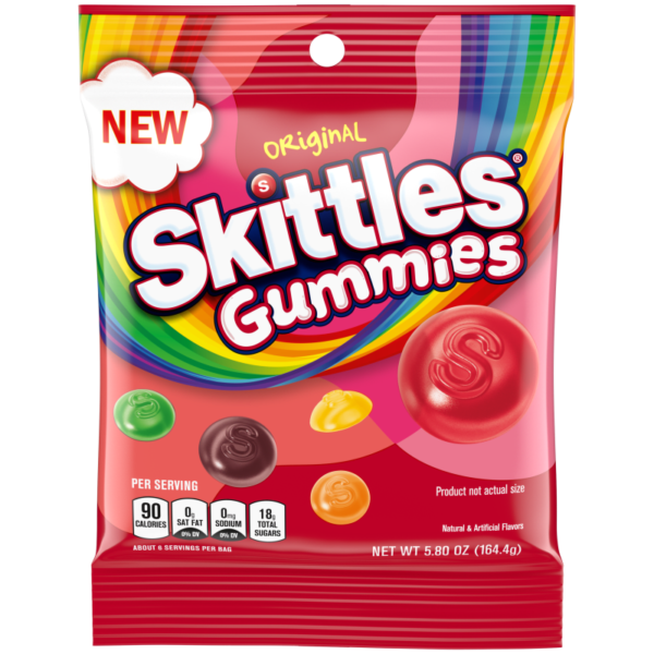 SKITTLES Original Gummies Candy, 5.8 oz Bag