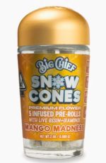 BIG CHIEF- Live Resin/Diamond Infused Snow Cones- 5pck- MANGO MADNESS